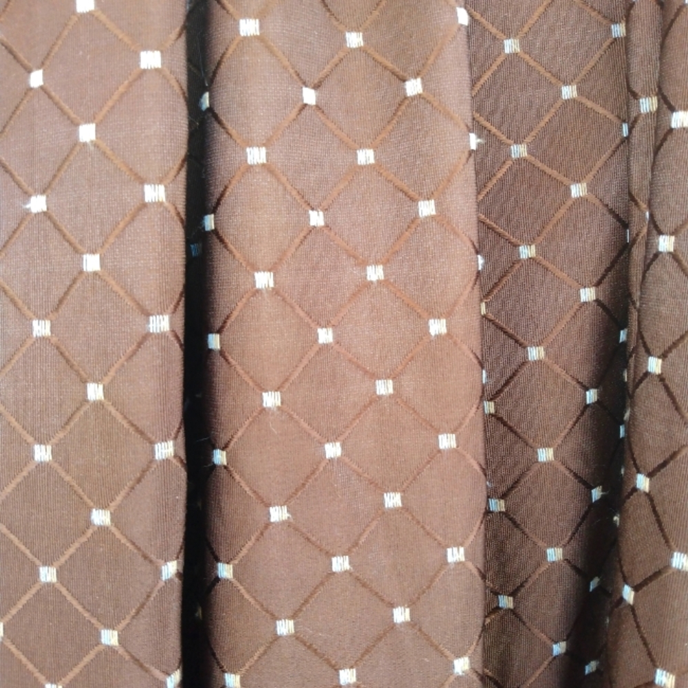 Better Homes and Garden-Brown Shower Curtain With Light Blue Accents ( NEW)